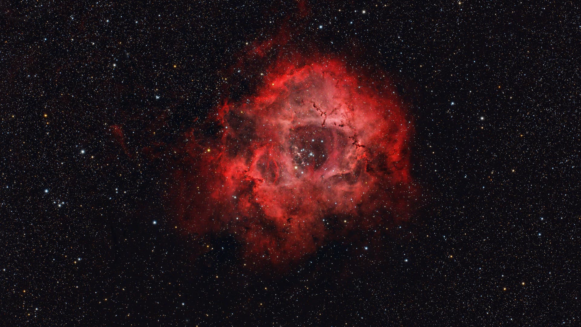 NGC 2237 mit NGC 2244 Spektrum der Wissenschaft